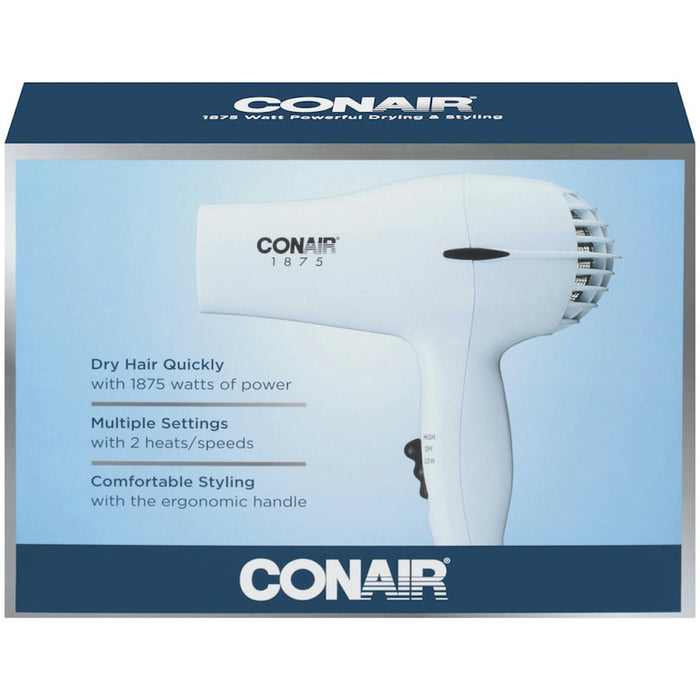 Conair 1875 Watt Mid-Size Styler Hair Dryer, White by Pasteur Pharmacy