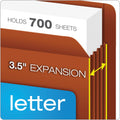 Pendaflex Heavy-Duty End Tab File Pockets, 3.5" Expansion, Legal Size, Red Fiber, 10/Box