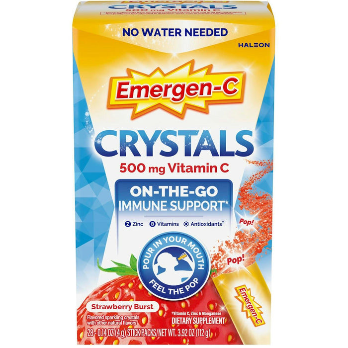 Emergen-C Immune Support Vitamin C Crystals, Strawberry Burst – 28 Count Packets by Pasteur Pharmacy