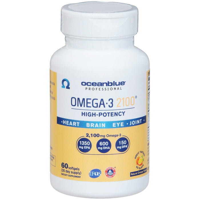 Oceanblue Natural Orange Omega-3 2100 60 Softgels by Pasteur Pharmacy