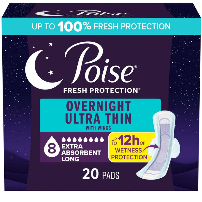 Poise Ultra-Thin With Wings Overnight Pad by Pasteur Pharmacy