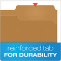 Pendaflex Kraft Fastener Folders, 1/3-Cut Tabs: Assorted, 2 Fasteners, Letter Size, Kraft Exterior, 50/Box
