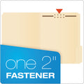 Pendaflex Manila Fastener Folders, Straight Tab, 1 Fastener, Letter Size, Manila Exterior, 50/Box
