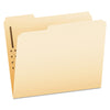 Pendaflex Manila Fastener Folders, 1/3-Cut Tabs: Assorted, 1 Fastener, Letter Size, Manila Exterior, 50/Box