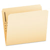 Pendaflex Manila Fastener Folders, Straight Tab, 1 Fastener, Letter Size, Manila Exterior, 50/Box