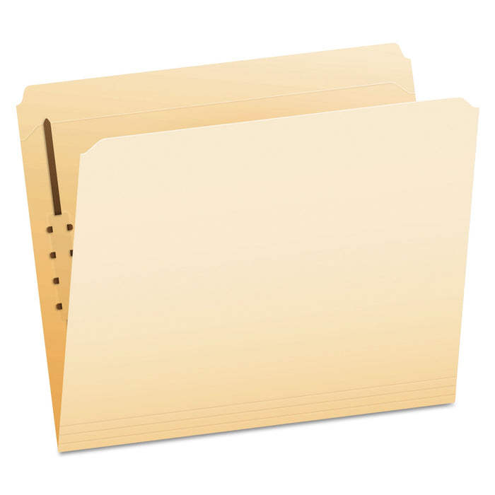 Pendaflex Manila Fastener Folders, Straight Tab, 1 Fastener, Letter Size, Manila Exterior, 50/Box