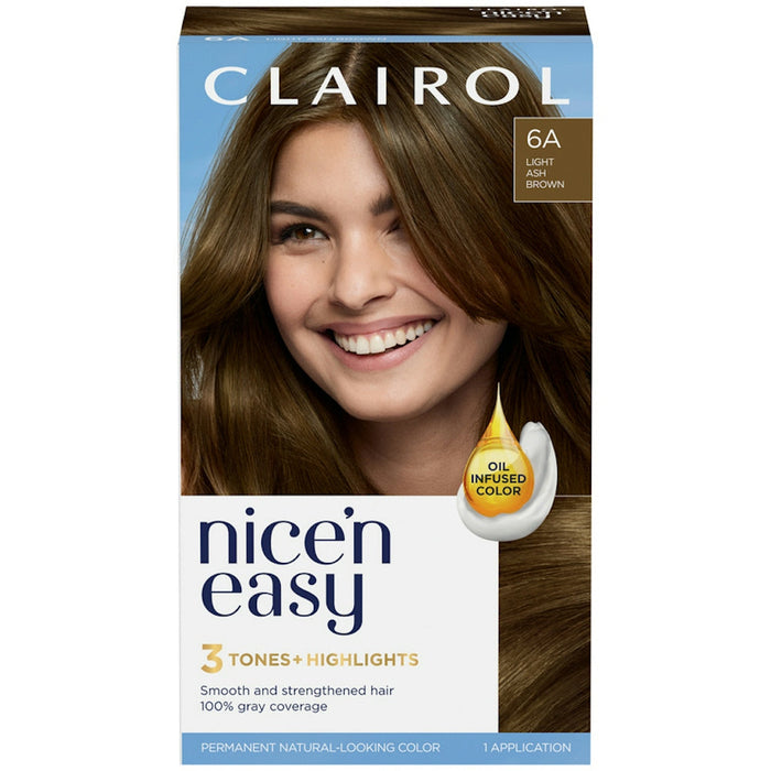 Nice’n Easy Clairol Nice N Permanent Hair Color 6A Light Ash Brown by Pasteur Pharmacy