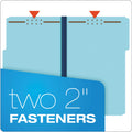 Pendaflex Heavy-Duty Pressboard Folders with Embossed Fasteners, Legal Size, Blue, 25/Box