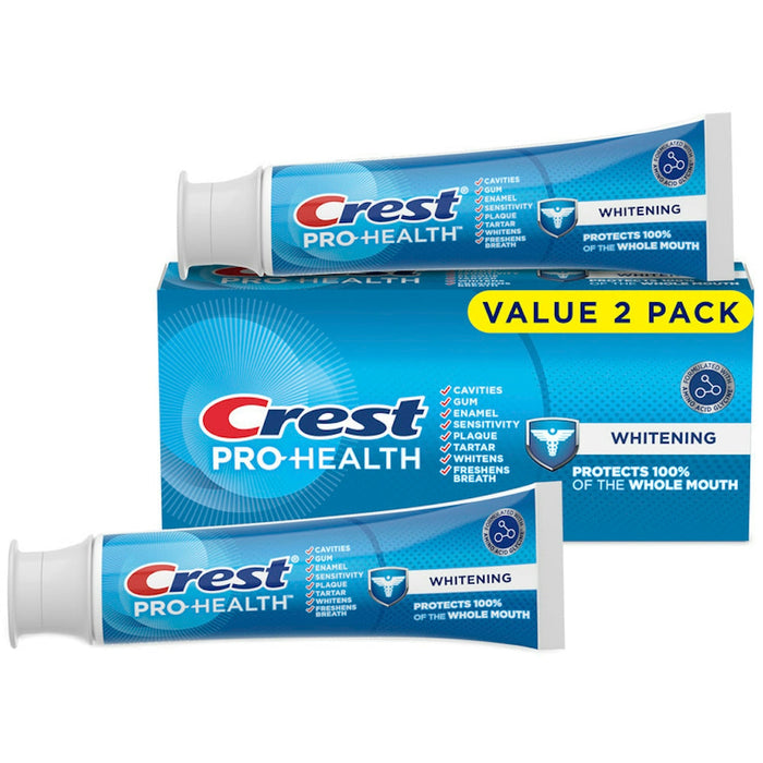 Crest Pro Health Whitening Gel Toothpaste (4.3oz) Twin Pack 8.6 Oz by Pasteur Pharmacy