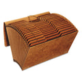 Pendaflex Heavy-Duty Expanding File with Reinforced Flap, 21 Sections, Elastic Cord Closure, 1/3-Cut Tabs, Legal Size, Redrope