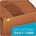 Pendaflex Heavy-Duty Open-Top Expanding Stadium File, 31 Sections, 1/3-Cut Tabs, Letter Size, Redrope