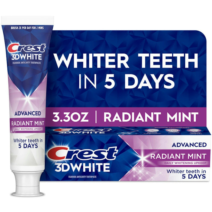 Crest 3D White Advanced Toothpaste, Radiant Mint - 3.3 Ounce by Pasteur Pharmacy