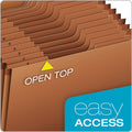 Pendaflex Heavy-Duty Open-Top Expanding Stadium File, 31 Sections, 1/3-Cut Tabs, Letter Size, Redrope