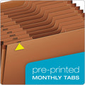 Pendaflex Heavy-Duty Open-Top Expanding Stadium File, 12 Sections, 1/3-Cut Tabs, Letter Size, Redrope