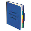 Pendaflex Vertical-Style Personnel Folders, 5 Manila Dividers with 1/5-Cut Tabs, 2 Fasteners, Letter Size, Blue Exterior