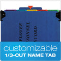 Pendaflex Hanging-Style Personnel Folders, 5 Dividers with 1/5-Cut Tabs, Letter Size, 1/3-Cut Exterior Tabs, Blue