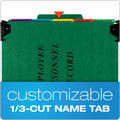 Pendaflex Hanging-Style Personnel Folders, 5 Dividers with 1/5-Cut Tabs, Letter Size, 1/3-Cut Exterior Tabs, Green