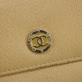 Chanel Beige CC Leather Compact Trifold Wallet #3140 by Bolt Boutique