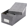 Oxford Reinforced Board Card File, Lift-Off Cover, Holds 1,200 3 x 5 Cards, 5.13 x 11 x 3.63, Black/White