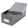 Oxford Reinforced Board Card File, Lift-Off Cover, Holds 1,200 3 x 5 Cards, 5.13 x 11 x 3.63, Black/White
