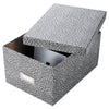 Oxford Reinforced Board Card File, Lift-Off Cover, Holds 1,200 5 x 8 Cards, 8.13 x 11 x 5.75, Black/White