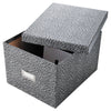 Oxford Reinforced Board Card File, Lift-Off Cover, Holds 1,200 6 x 9 Cards, 9 x 11 x 6.75, Black/White