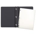 Oxford Title Panel and Border Front Report Cover, Three-Prong Fastener, 0.5" Capacity, 8.5 x 11, Black/Black, 25/Box