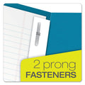 Oxford Twin-Pocket Folders with 3 Fasteners, 0.5" Capacity, 11 x 8.5, Light Blue, 25/Box
