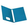 Oxford Twin-Pocket Folders with 3 Fasteners, 0.5" Capacity, 11 x 8.5, Light Blue, 25/Box