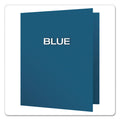 Oxford Twin-Pocket Folders with 3 Fasteners, 0.5" Capacity, 11 x 8.5, Blue, 25/Box