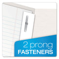 Oxford Twin-Pocket Folders with 3 Fasteners, 0.5" Capacity, 11 x 8.5, White, 25/Box