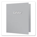 Oxford Twin-Pocket Folders with 3 Fasteners, 0.5" Capacity, 11 x 8.5, Gray, 25/Box