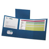 Oxford Tri-Fold Folder w/3 Pockets, 150-Sheet Capacity, 11 x 8.5, Blue, 20/Box