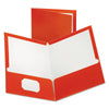 Oxford Two-Pocket Laminated Paper Folder, 100-Sheet Capacity, 11 x 8.5, Metallic Copper, 25/Box