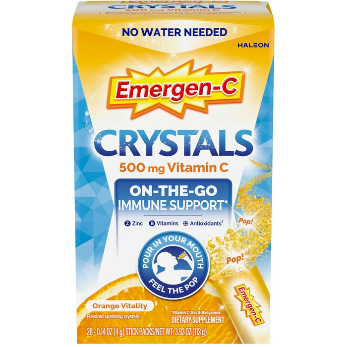 Emergen-C Immune Support Vitamin C Crystals Orange Vitality 28Ct by Pasteur Pharmacy