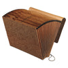 Pendaflex All Purpose Expanding File, 2" Expansion, 21 Sections, Elastic Cord Closure, 2/5-Cut Tabs, Letter Size, Red Fiber