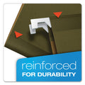 Pendaflex Extra Capacity Reinforced Hanging File Folders with Box Bottom, 4" Capacity, Legal Size, 1/5-Cut Tabs, Green, 25/Box
