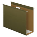 Pendaflex Extra Capacity Reinforced Hanging File Folders with Box Bottom, 4" Capacity, Letter Size, 1/5-Cut Tabs, Green, 25/Box