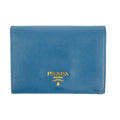 Prada Blue Saffiano Lux Leather Trifold Wallet #3143 by Bolt Boutique