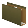 Pendaflex Extra Capacity Reinforced Hanging File Folders with Box Bottom, 4" Capacity, Legal Size, 1/5-Cut Tabs, Green, 25/Box
