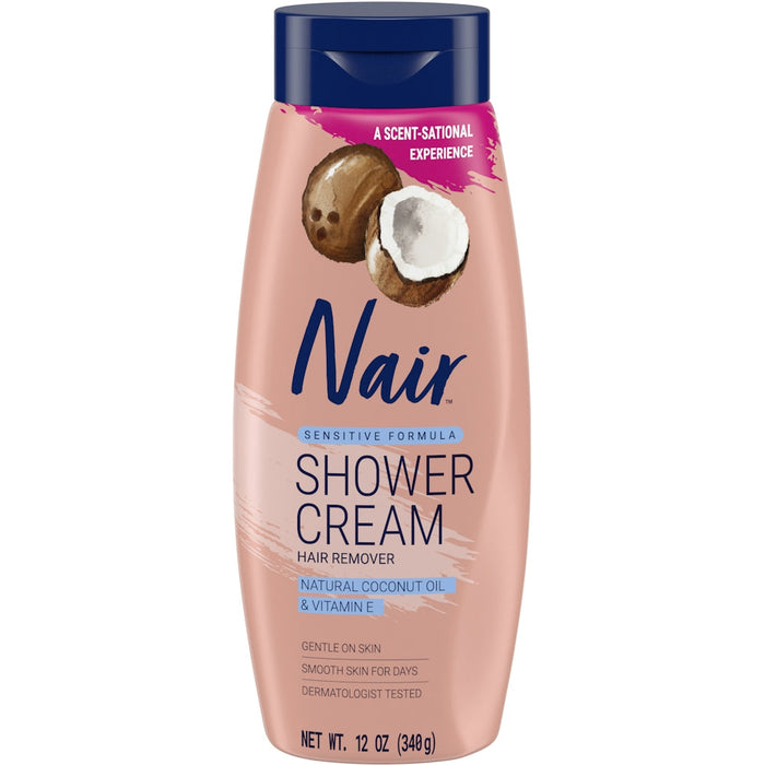 Nair Hair Remover, Natural Coconut Oil & Vitamin E, Shower Cream by Pasteur Pharmacy