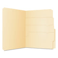 Pendaflex Divide It Up File Folder, 1/2-Cut Tabs: Assorted, Letter Size, 0.75" Expansion, Manila, 24/Pack