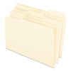 Pendaflex Earthwise by Pendaflex 100% Recycled Manila File Folder, 1/3-Cut Tabs: Assorted, Legal Size, 0.75" Expansion, Manila, 100/Box