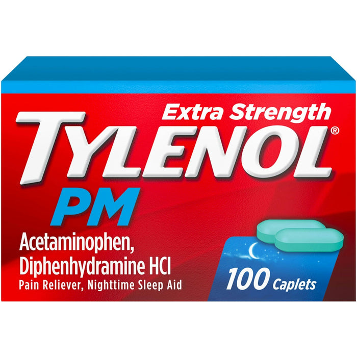 Tylenol PM Extra Strength Nighttime Pain Reliever & Sleep Aid, 100 Caplets by Pasteur Pharmacy