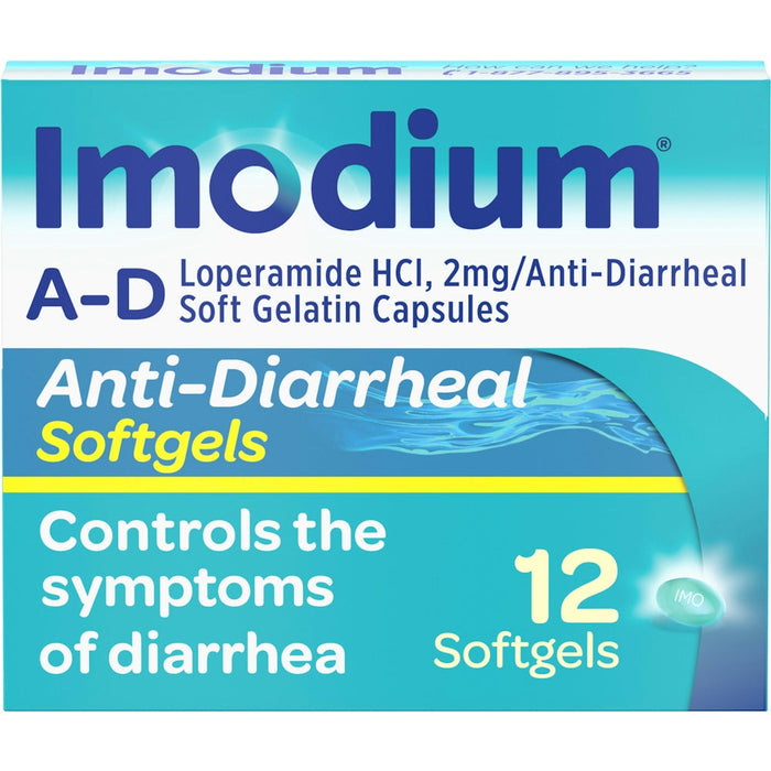 Imodium Anti Diarrheal Softgels 12 Ct by Pasteur Pharmacy