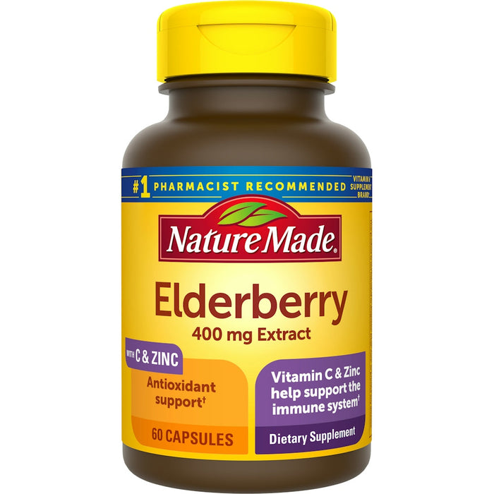 Nature Made Elderberry 400 Mg Extract With Vitamin C And Zinc Capsules Dietary Supplement by Pasteur Pharmacy