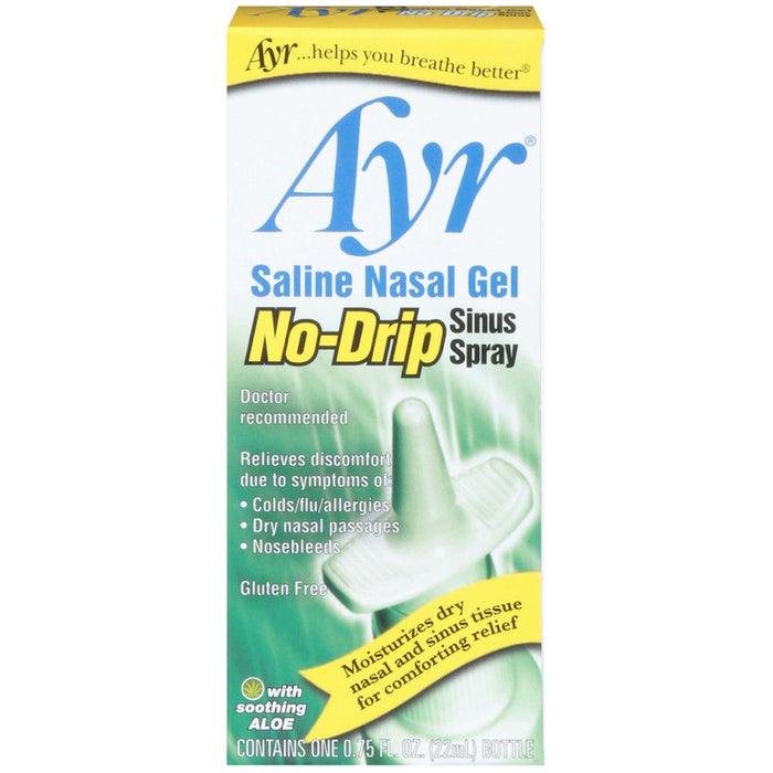 Ayr Sinus Spray, No Drip, Saline Nasal Gel 0.75 Fl Oz by Pasteur Pharmacy