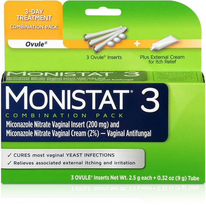 Monistat Combination Pack Ovule Inserts + External Cream Vaginal Antifungal by Pasteur Pharmacy