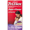 Infants' Tylenol Pain + Fever, 160 Mg, Grape Flavor 1 Fl Oz