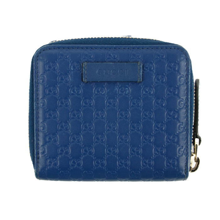 Gucci Microguccissima Compact Zip Wallet Blue #3146 by Bolt Boutique